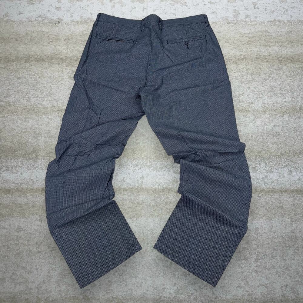 Vintage Y2K J Crew Dress Pants 33x32 Straight Fit Iron Grey Squares Flat Front